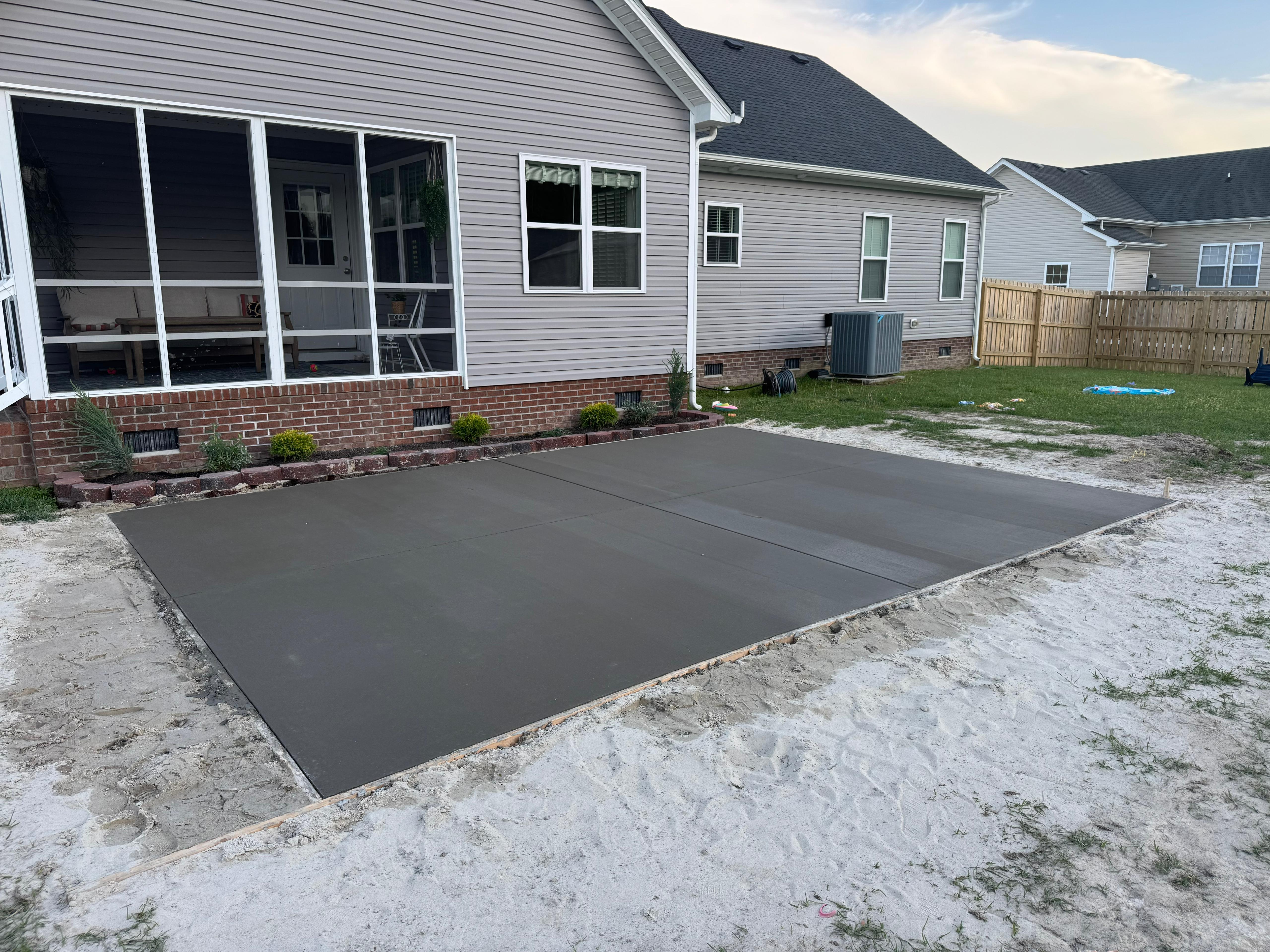 Stamped concrete design and installation
